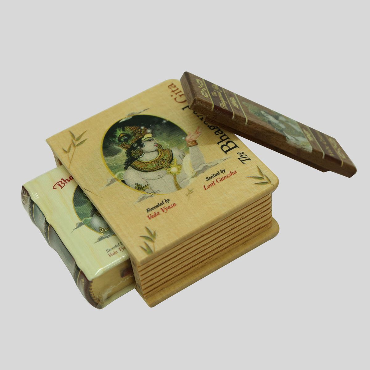 THE BHAGAVAD GITA ENGLISH BOOK WITH WOODEN BOX