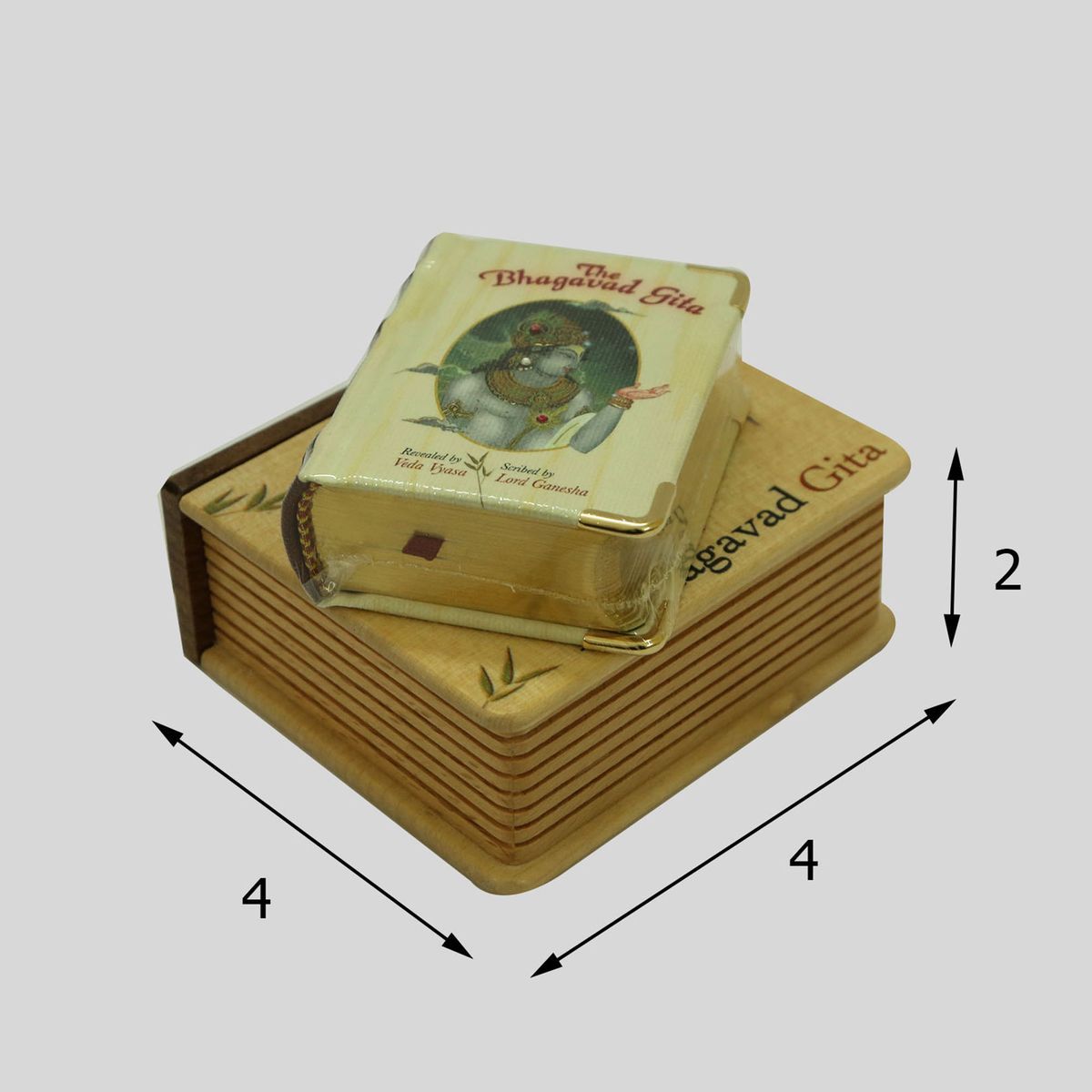 THE BHAGAVAD GITA ENGLISH BOOK WITH WOODEN BOX