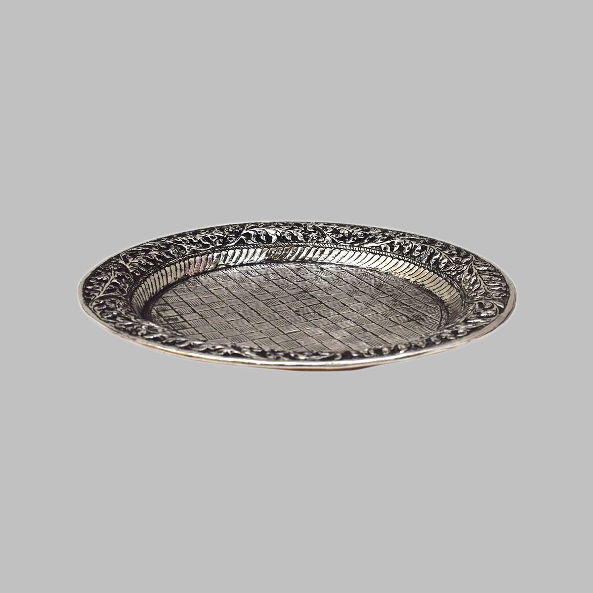 GERMAN SILVER POOJA PLATE