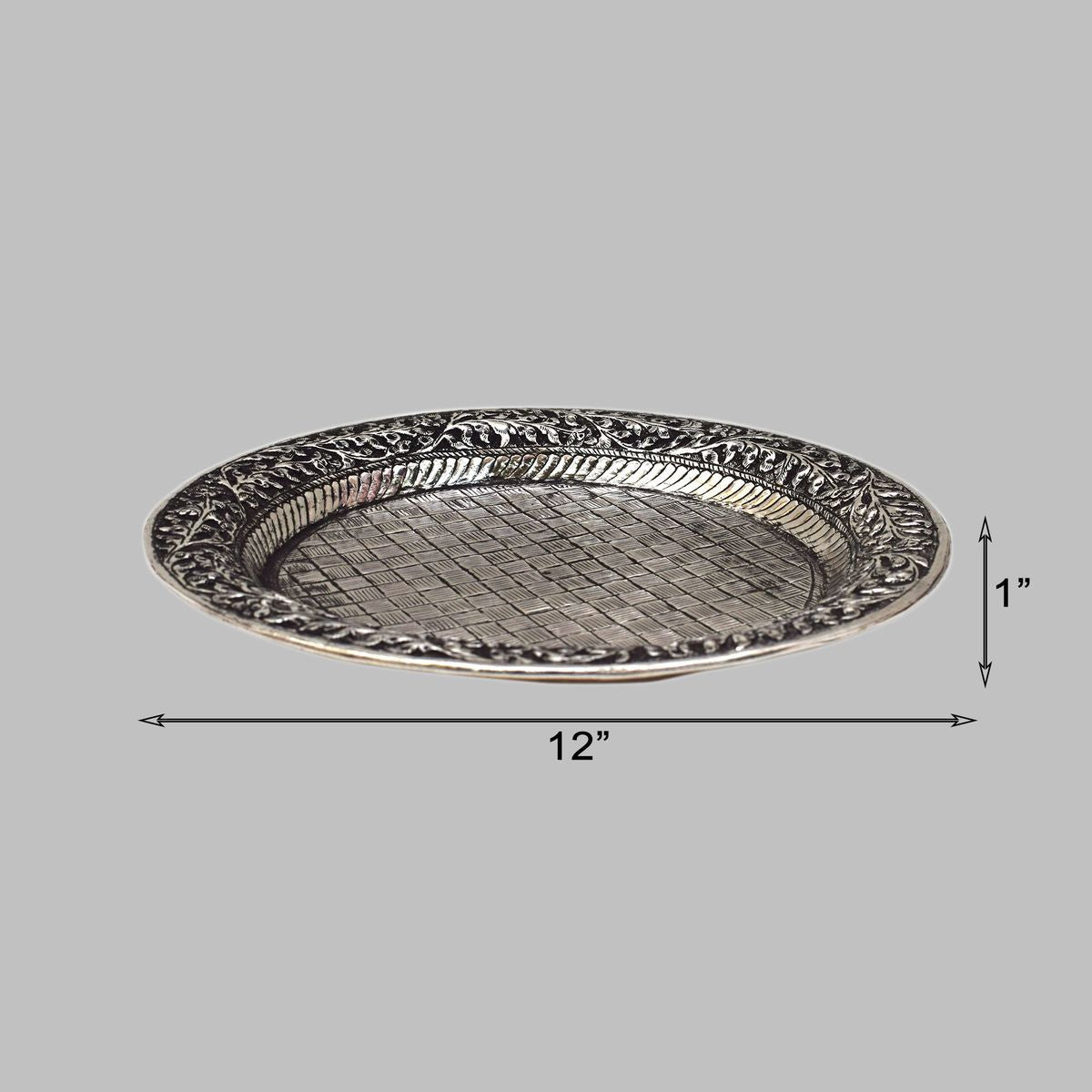 GERMAN SILVER POOJA PLATE