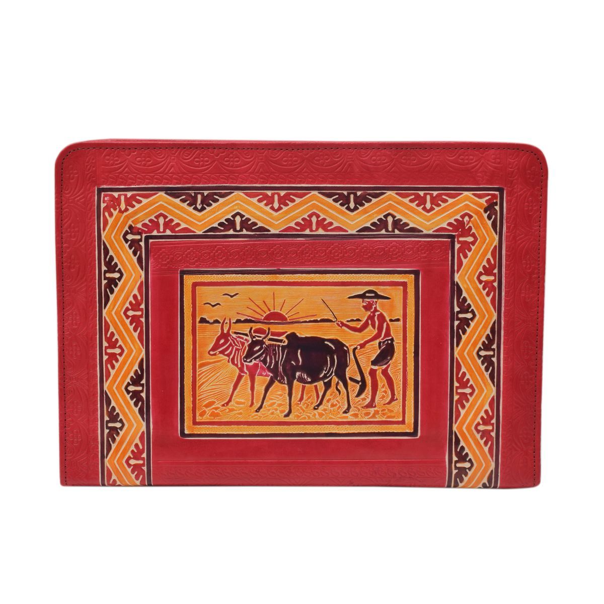 LEATHER ZIP FILE FOLDER