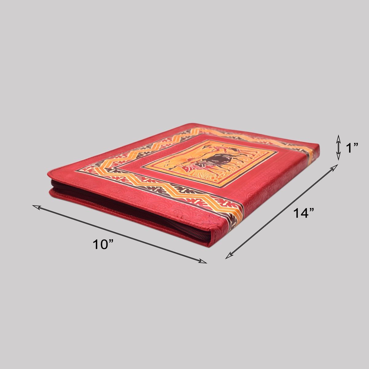 LEATHER ZIP FILE FOLDER