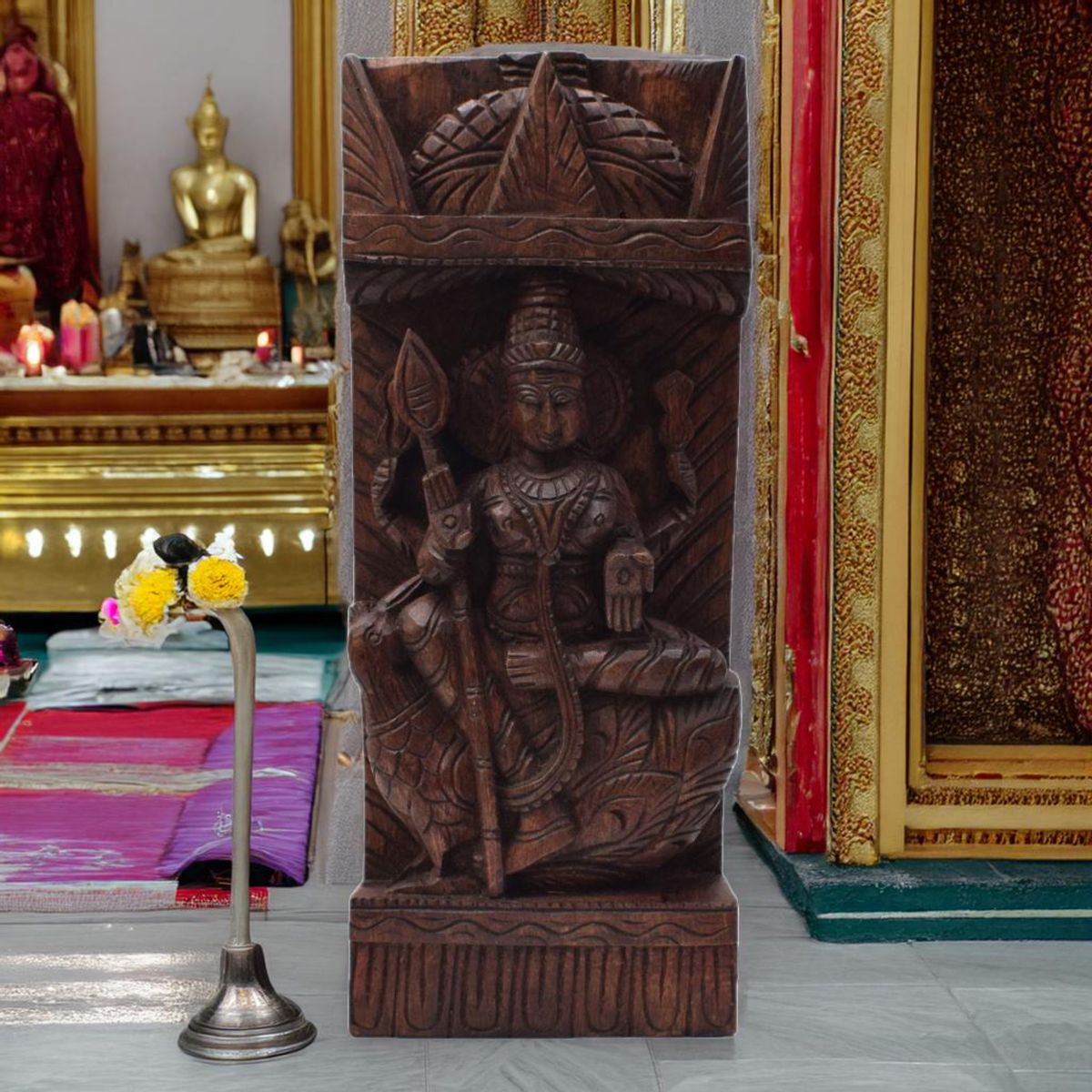VAAGAI WOOD MURUGAN WALL HANGING