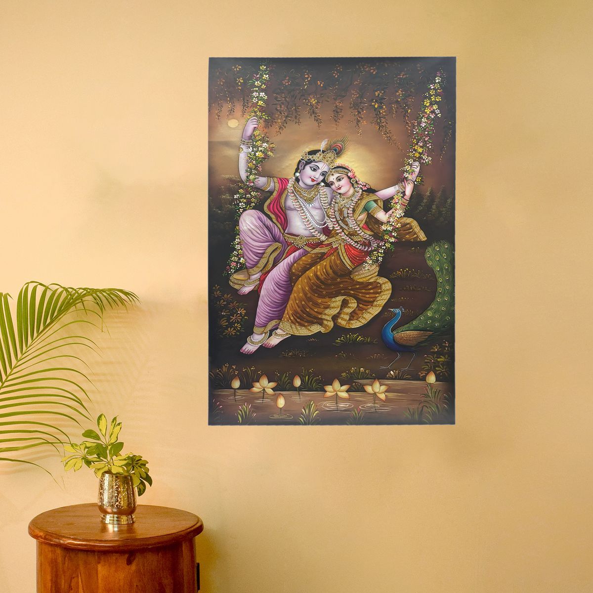 CANVAS PAINTING JHULA RADHA KRISHNA