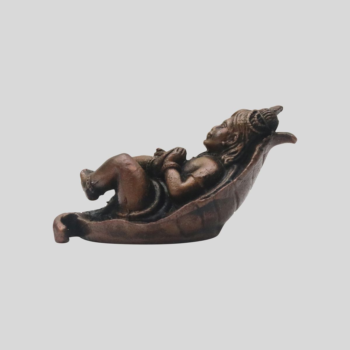 COPPER LEAF KRISHNA IDOL