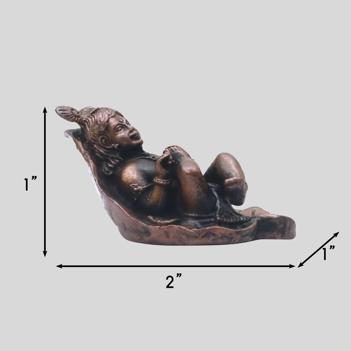 COPPER LEAF KRISHNA IDOL