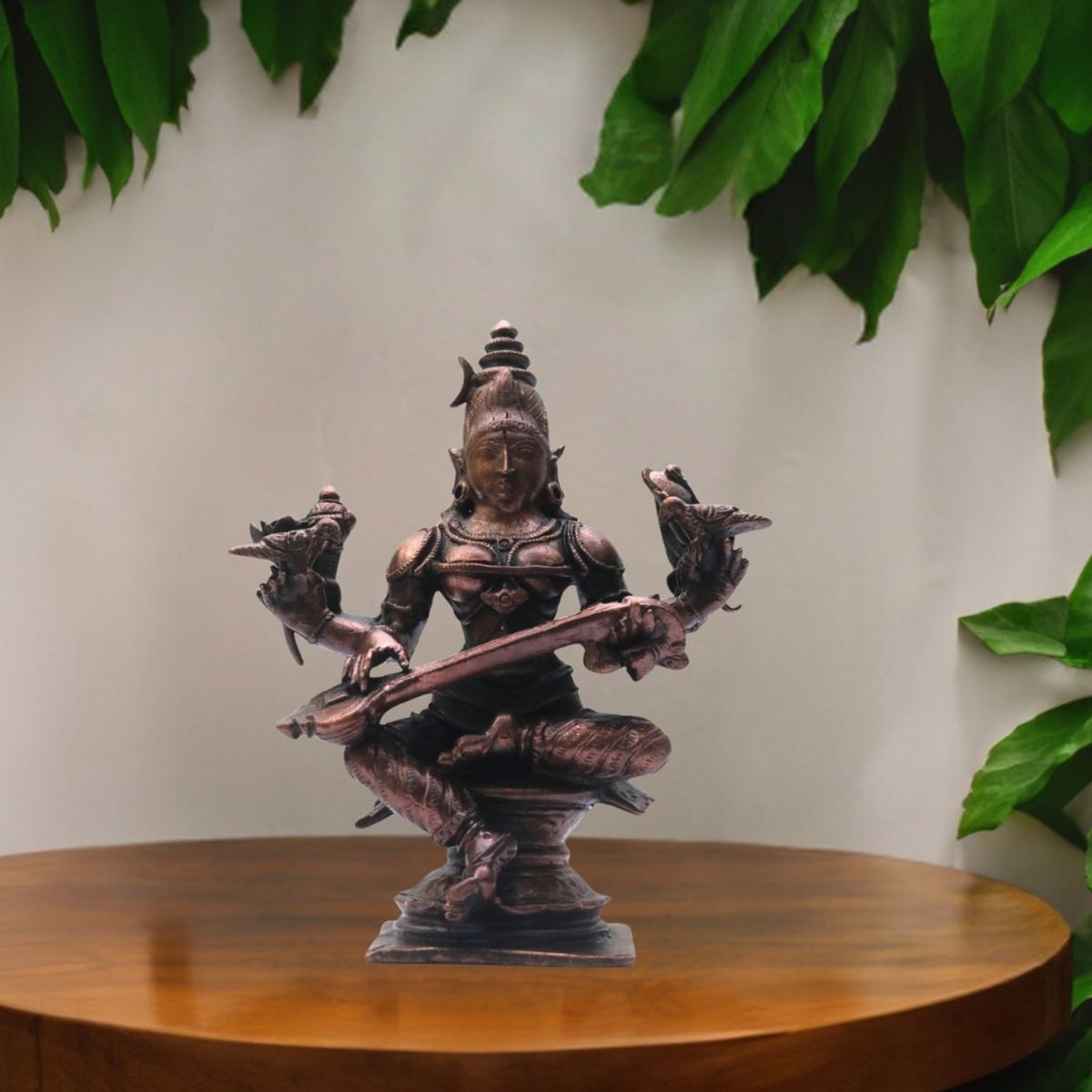 COPPER SARASWATHI IDOL