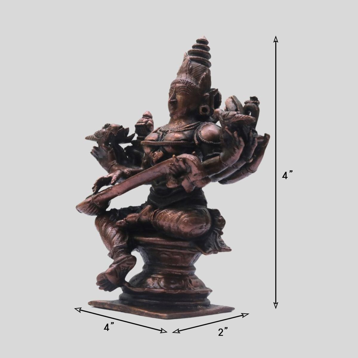 COPPER SARASWATHI IDOL