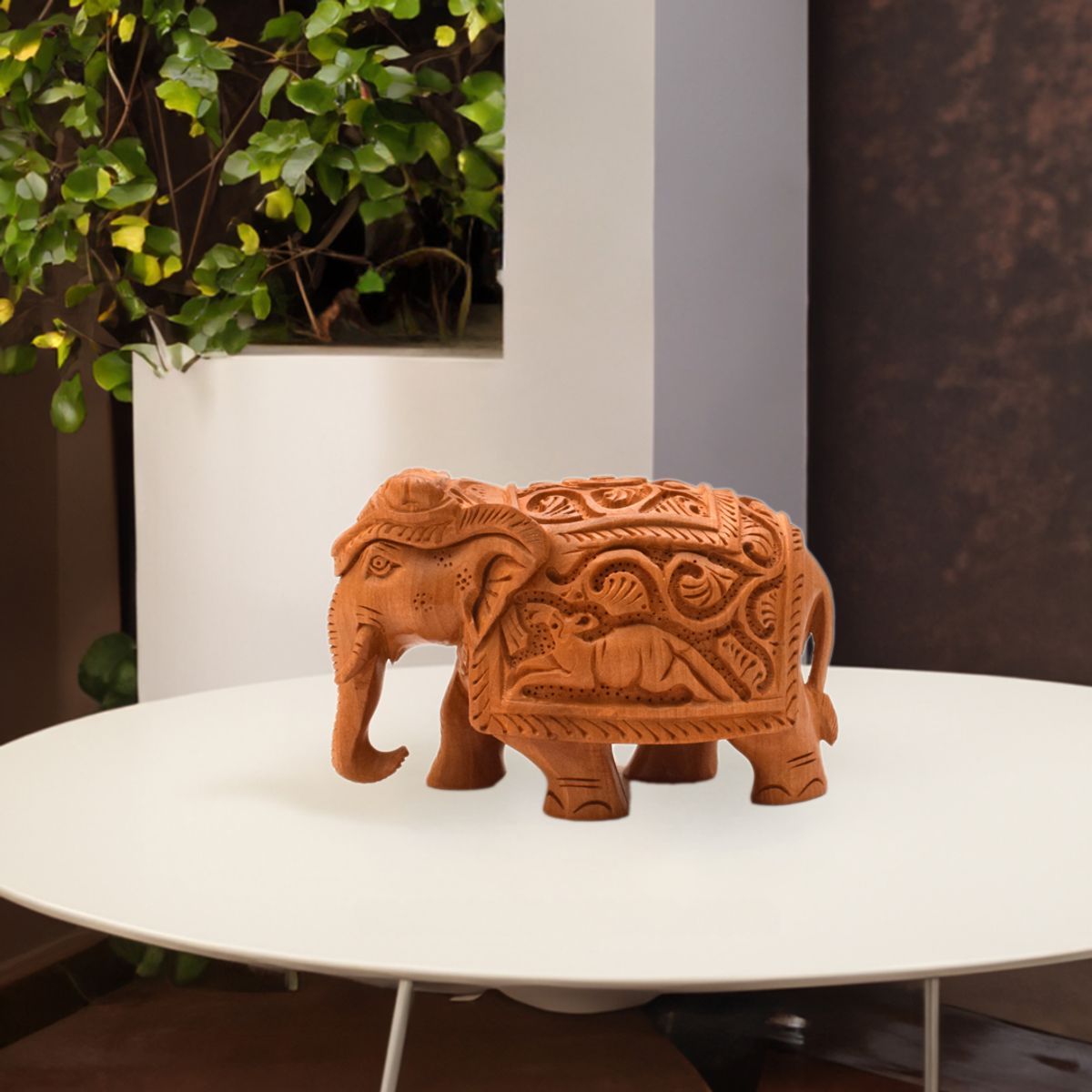 WHITE WOOD SIKAR ELEPHANT