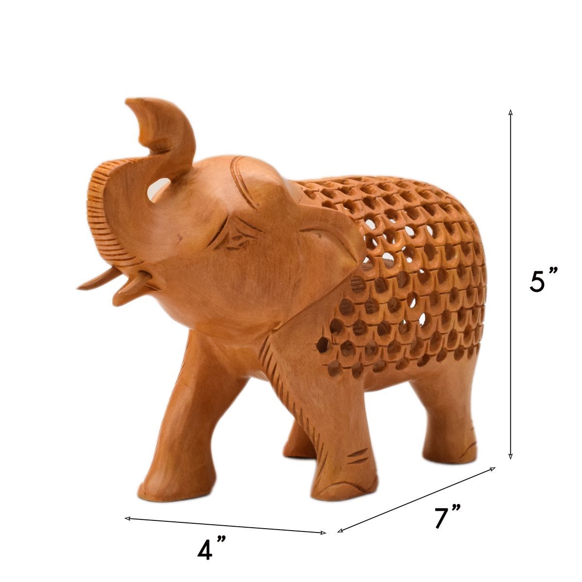 WHITE WOOD JALI ELEPHANT