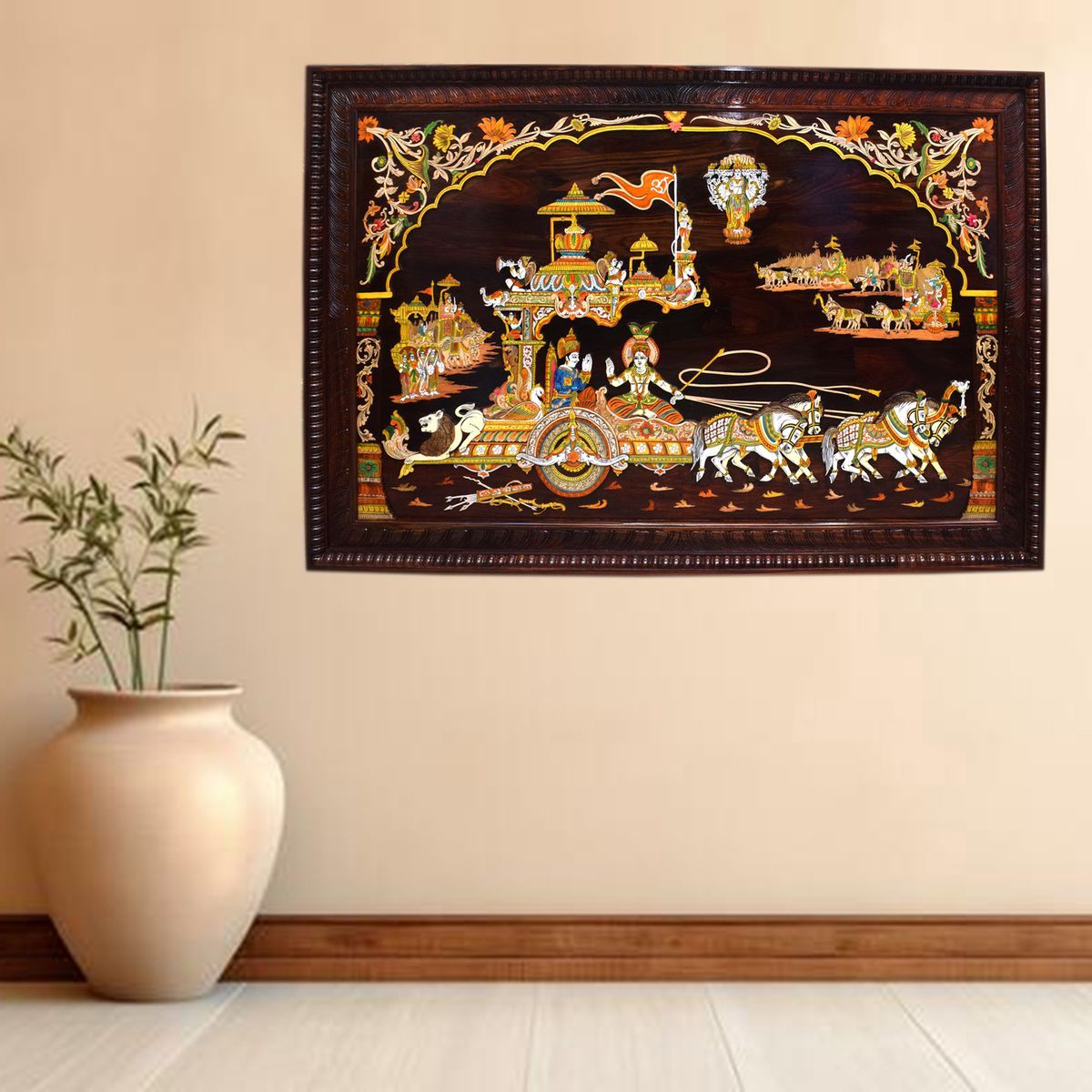 ROSEWOOD GEETHOPADESHA WITH INLAY WORK PANEL