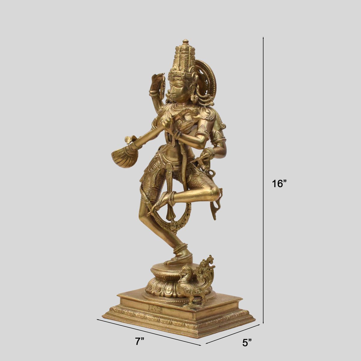 BRONZE DANCING SARASWATHI IDOL