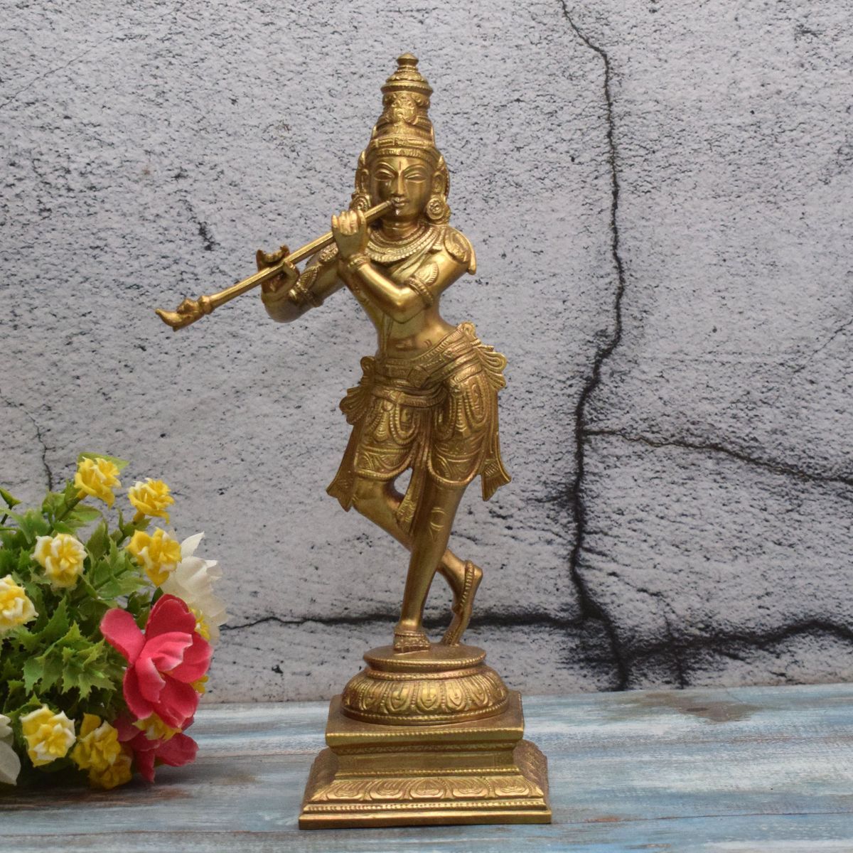 BRONZE KRISHNA IDOL