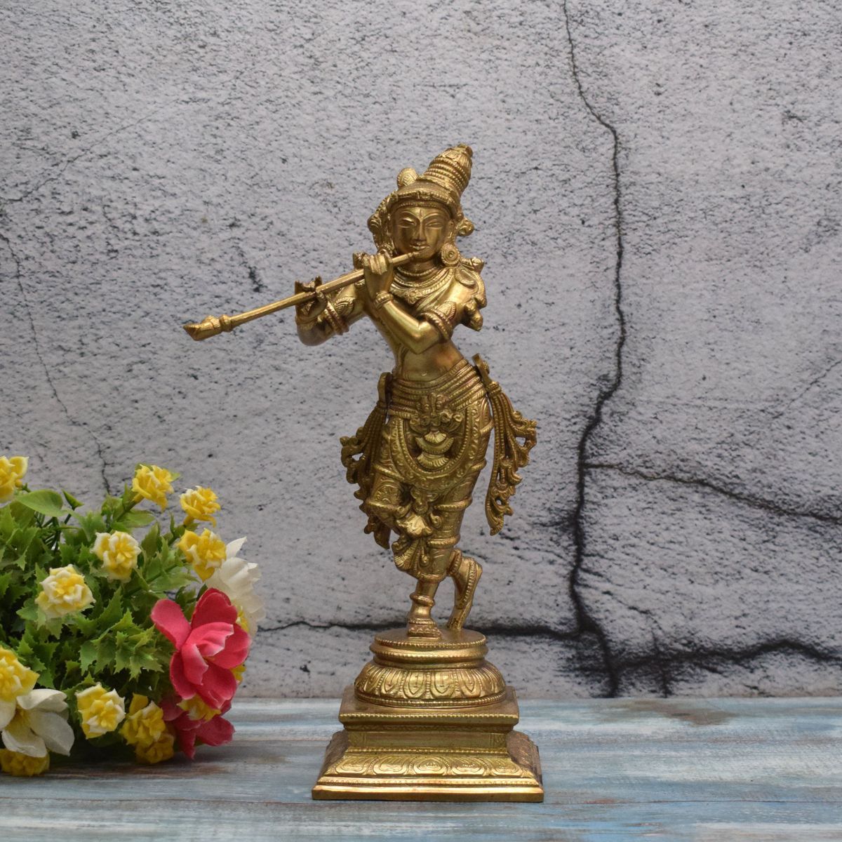 BRONZE KRISHNA IDOL