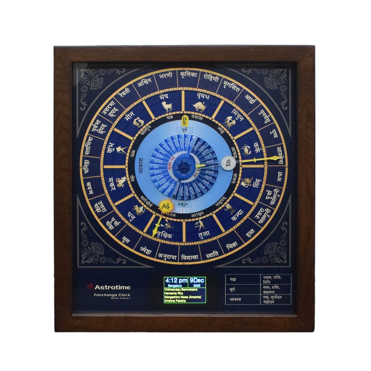 DIGITAL ASTROLOGY PANCHANGA CLOCK IN HINDI