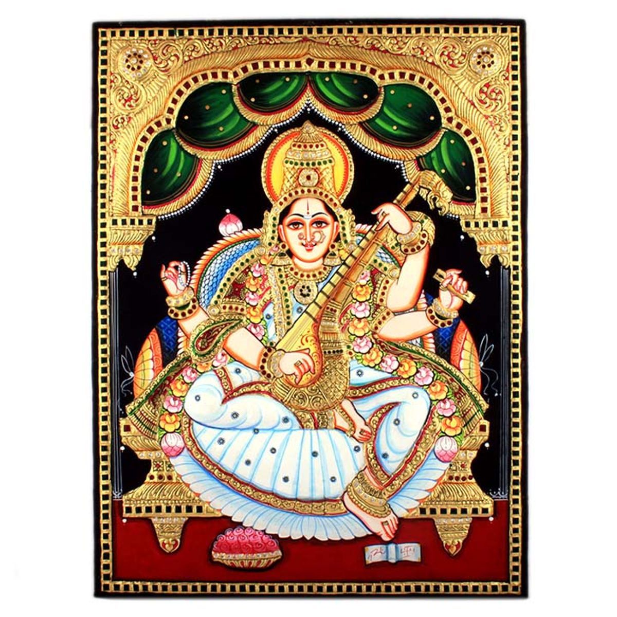 TANJORE PAINTING SARASWATHI