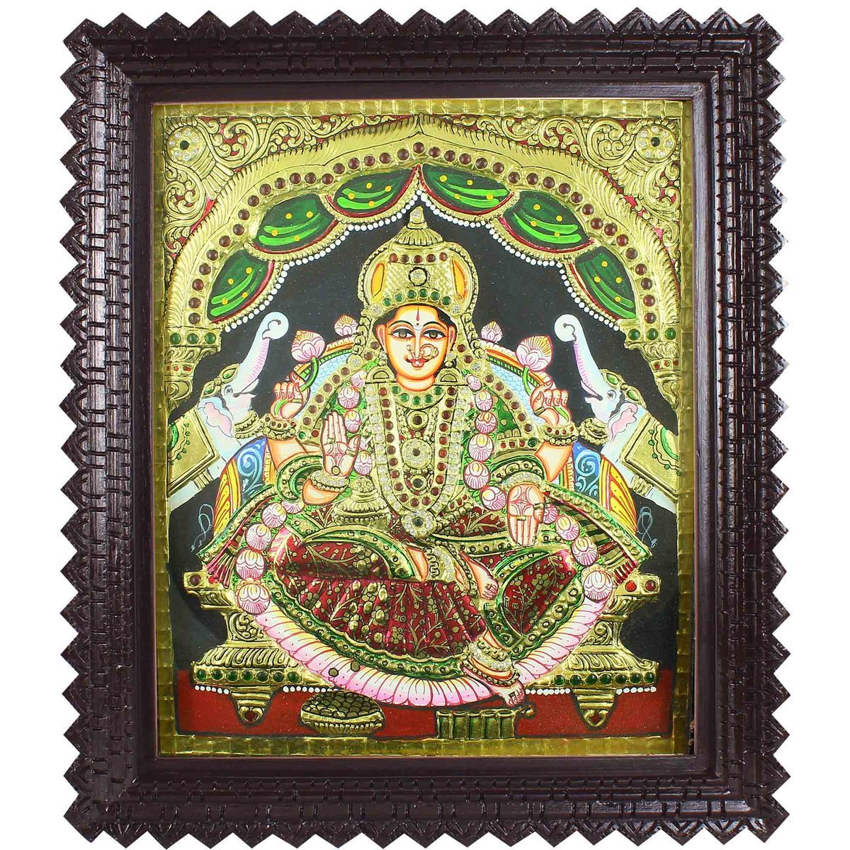 TANJORE PAINTING LAKSHMI EMB