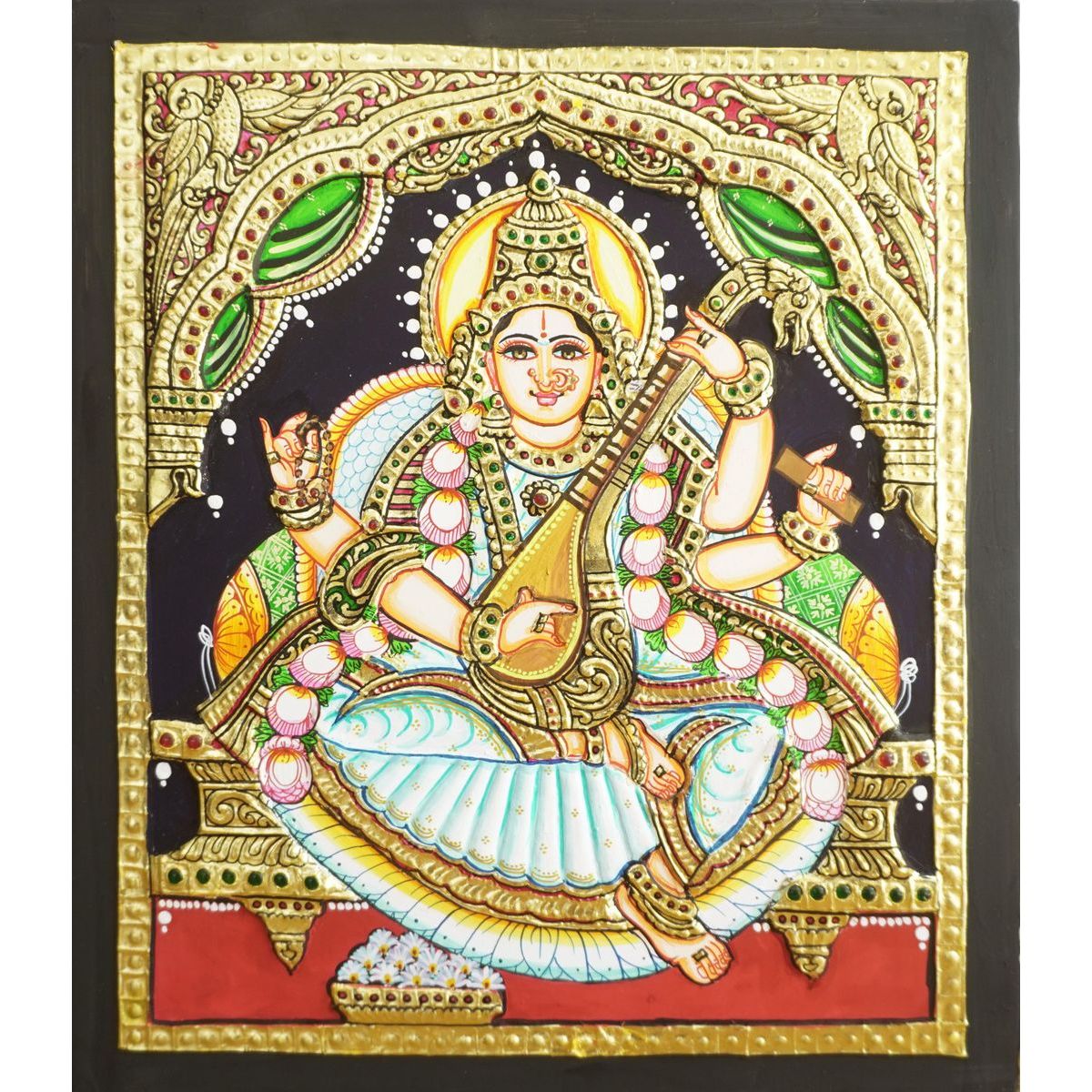 TANJORE PAINTING SARASWATHI