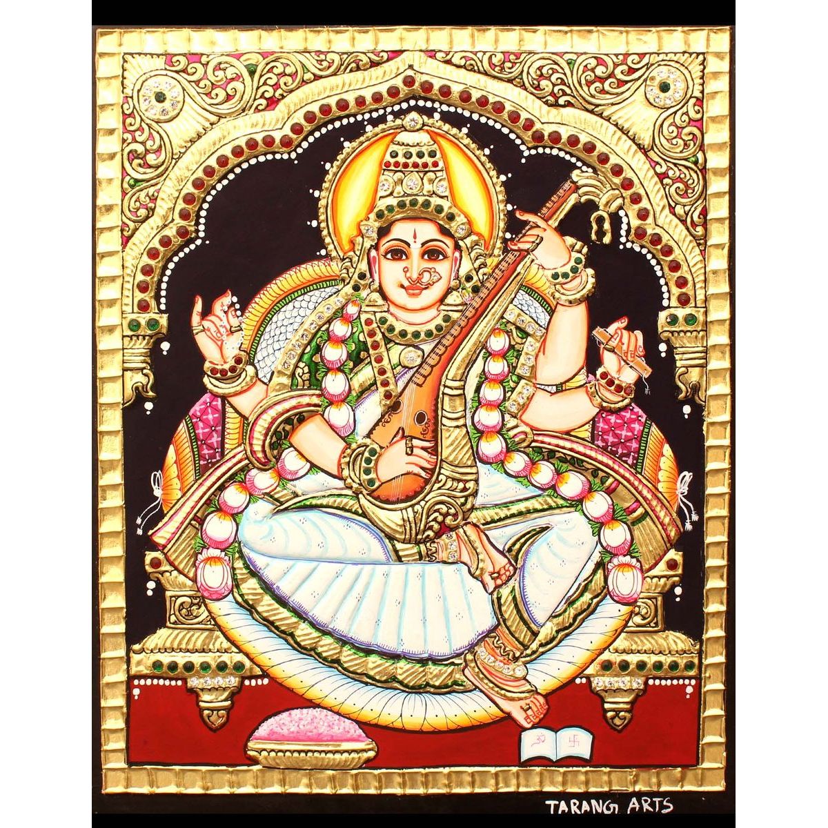 TANJORE PAINTING SARASWATHI