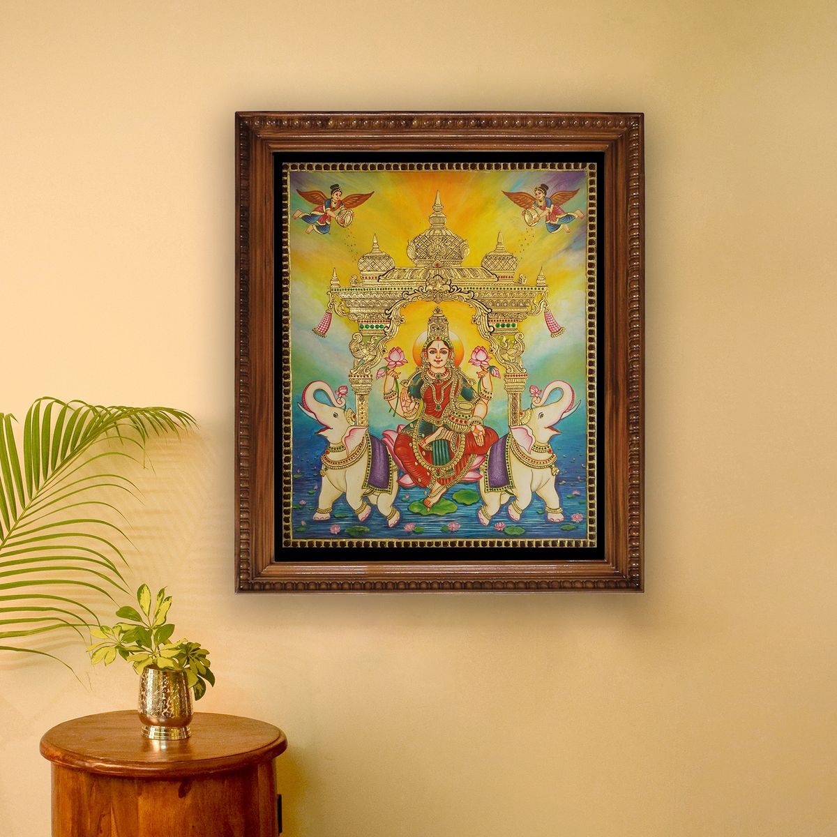 TANJORE PAINTING GAJA LAKSHMI