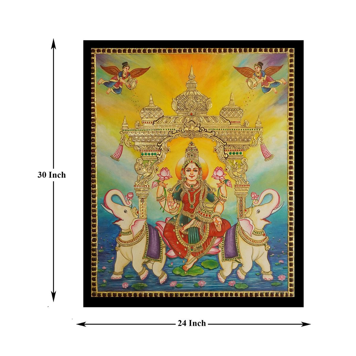 TANJORE PAINTING GAJA LAKSHMI