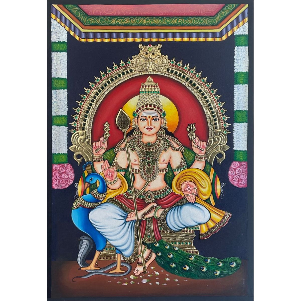 TANJORE PAINTING MURUGAN