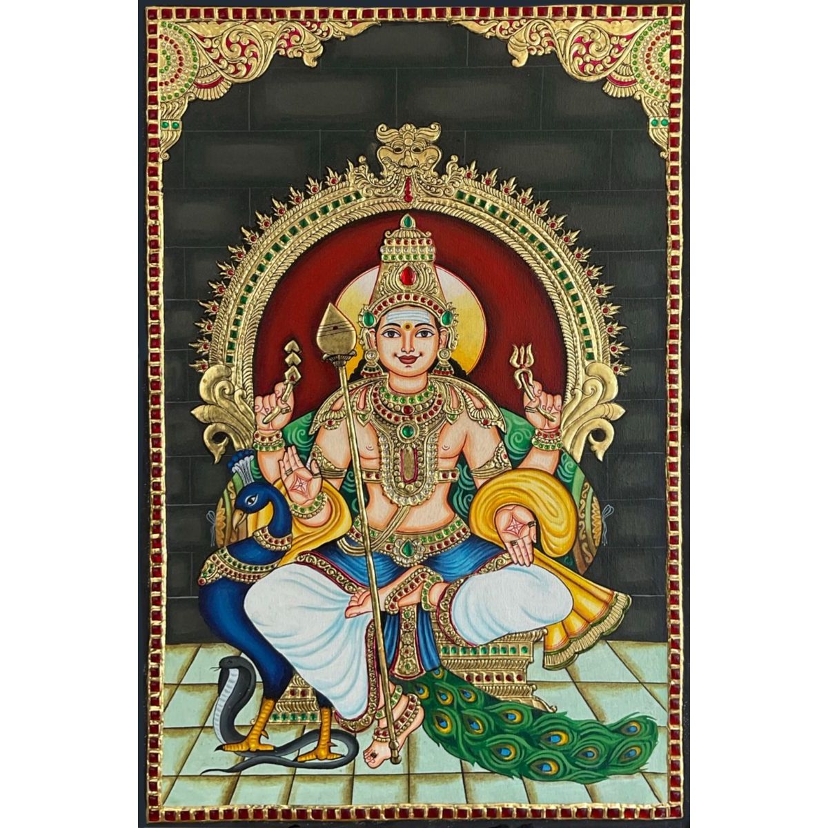 TANJORE PAINTING MURUGAN