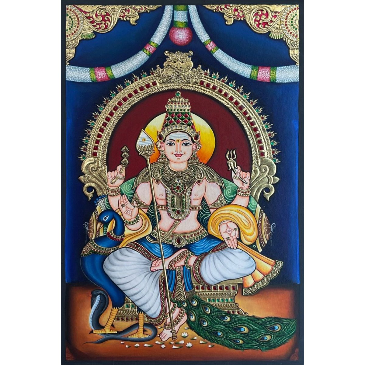 TANJORE PAINTING MURUGAN