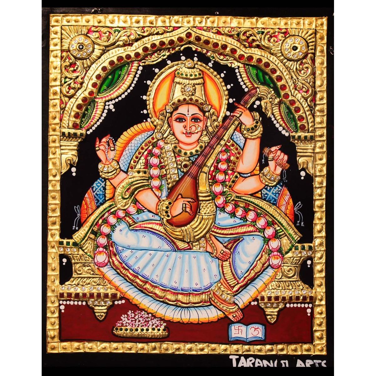 TANJORE PAINTING SARASWATHI
