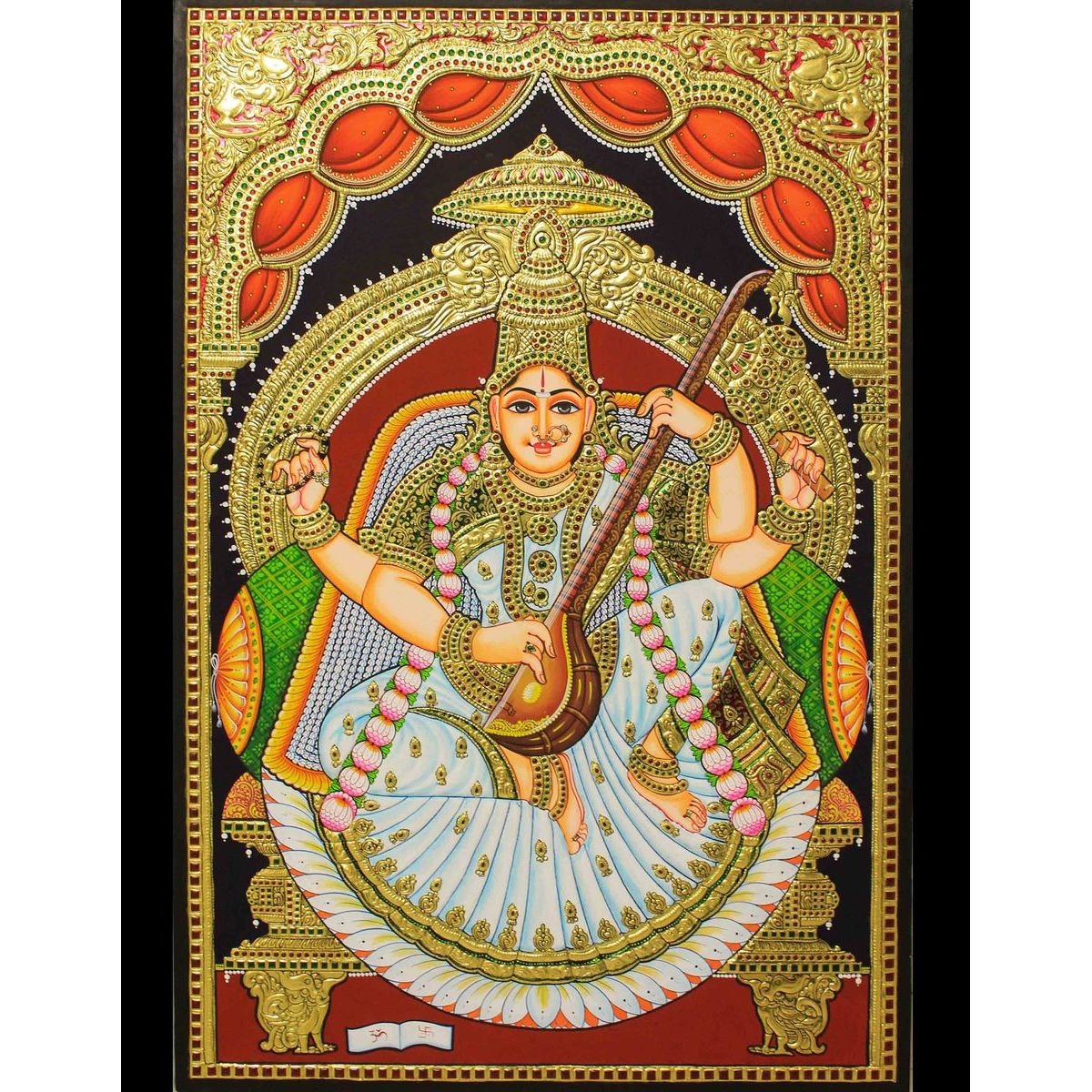 TANJORE PAINTING SARASWATHI