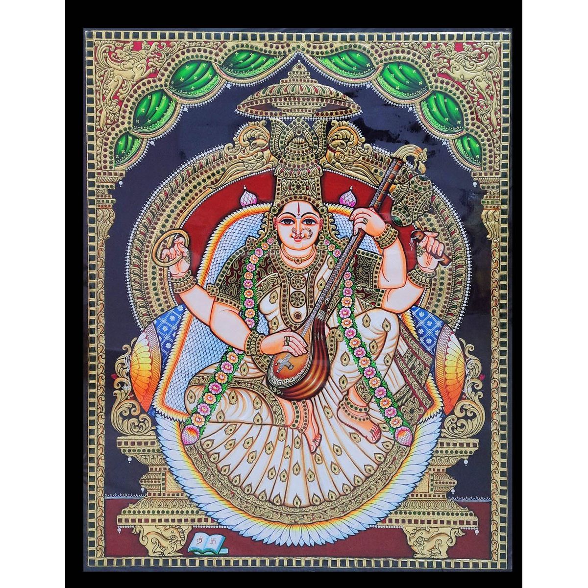 TANJORE PAINTING SARASWATHI