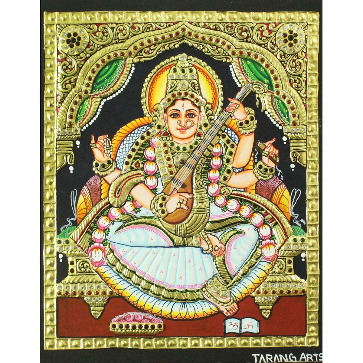 TANJORE PAINTING SARASWATHI