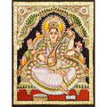 TANJORE PAINTING SARASWATHI EMB