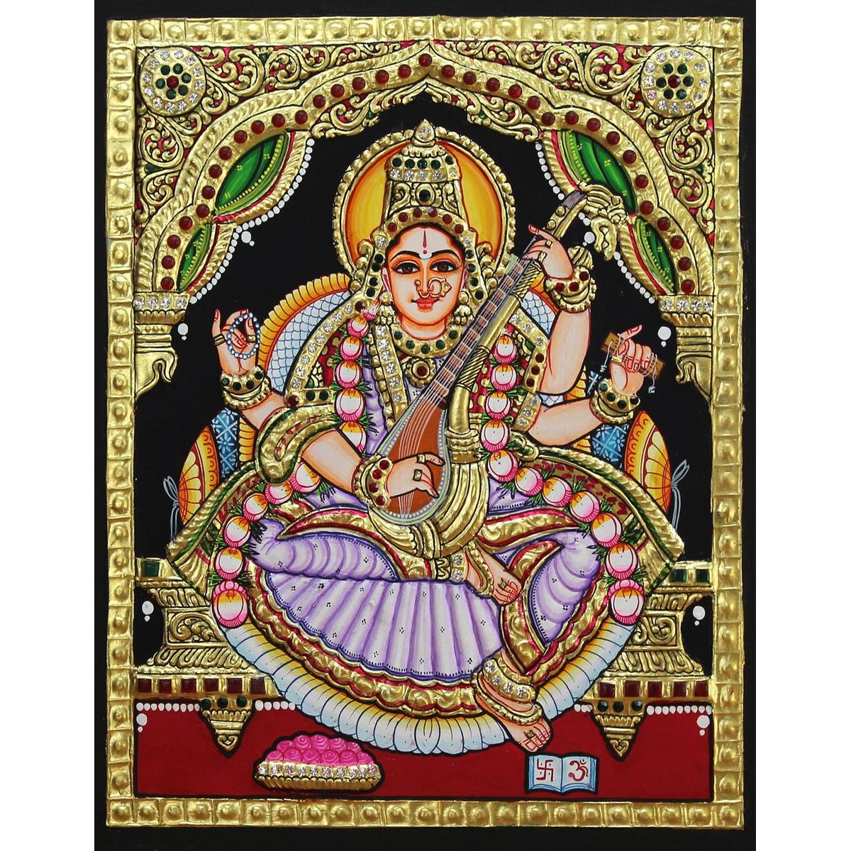 TANJORE PAINTING SARASWATHI