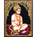 TANJORE PAINTING HANUMAN SITTING
