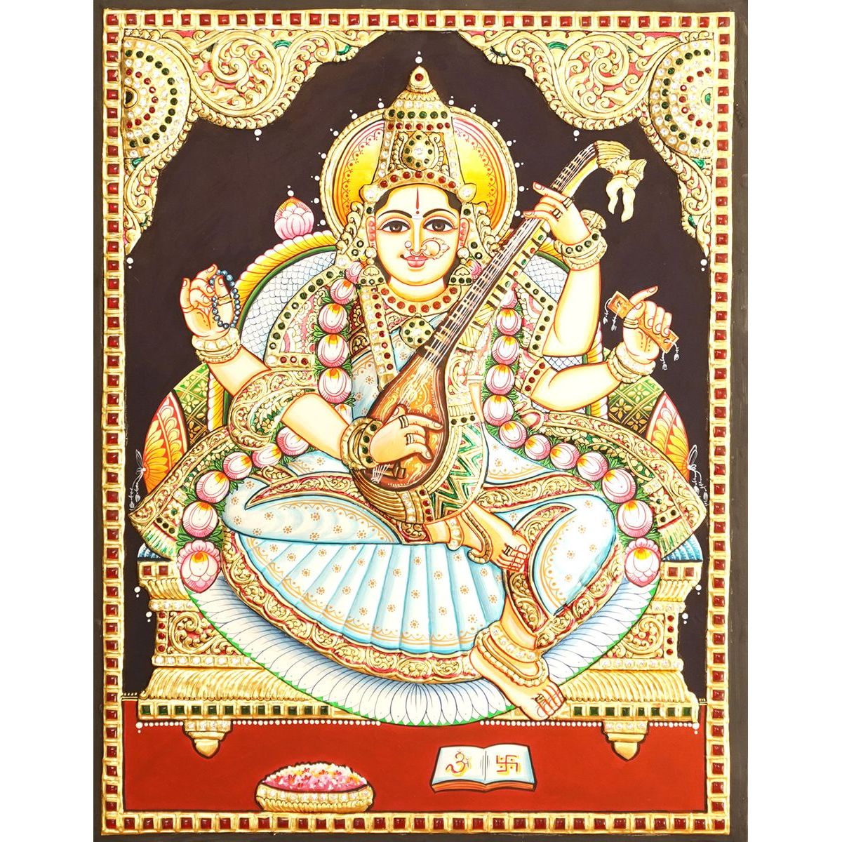 TANJORE PAINTING SARASWATHI