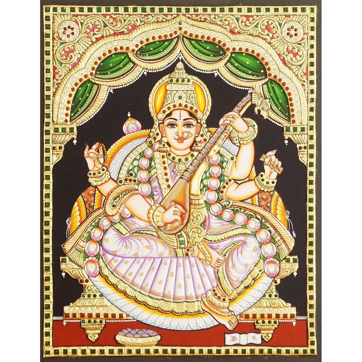TANJORE PAINTING SARASWATHI