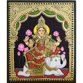TANJORE PAINTING LAKSHMI SITTING ON ELEPHANT