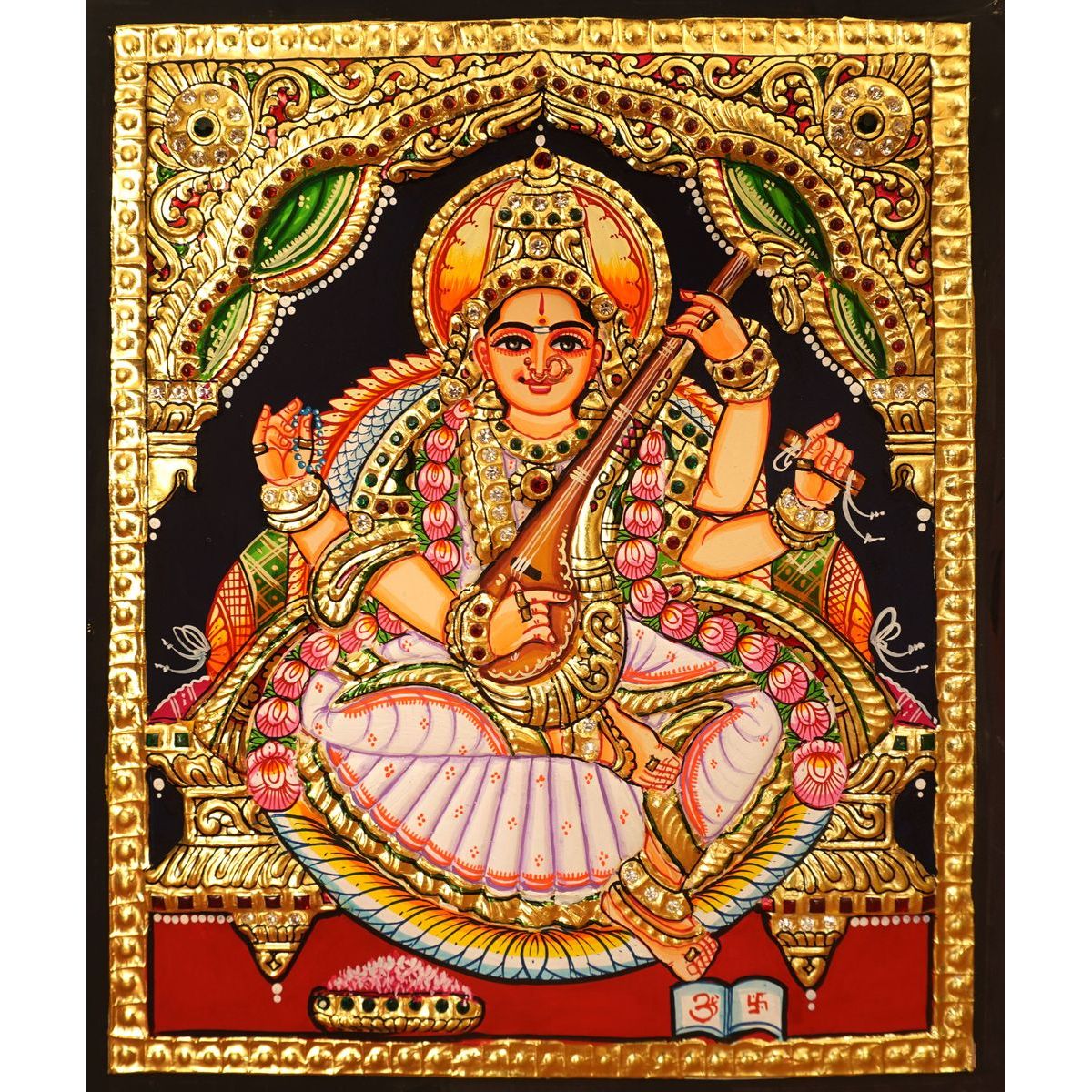 TANJORE PAINTING SARASWATHI