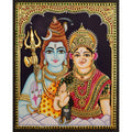 TANJORE PAINTING SHIVA PARVATHI