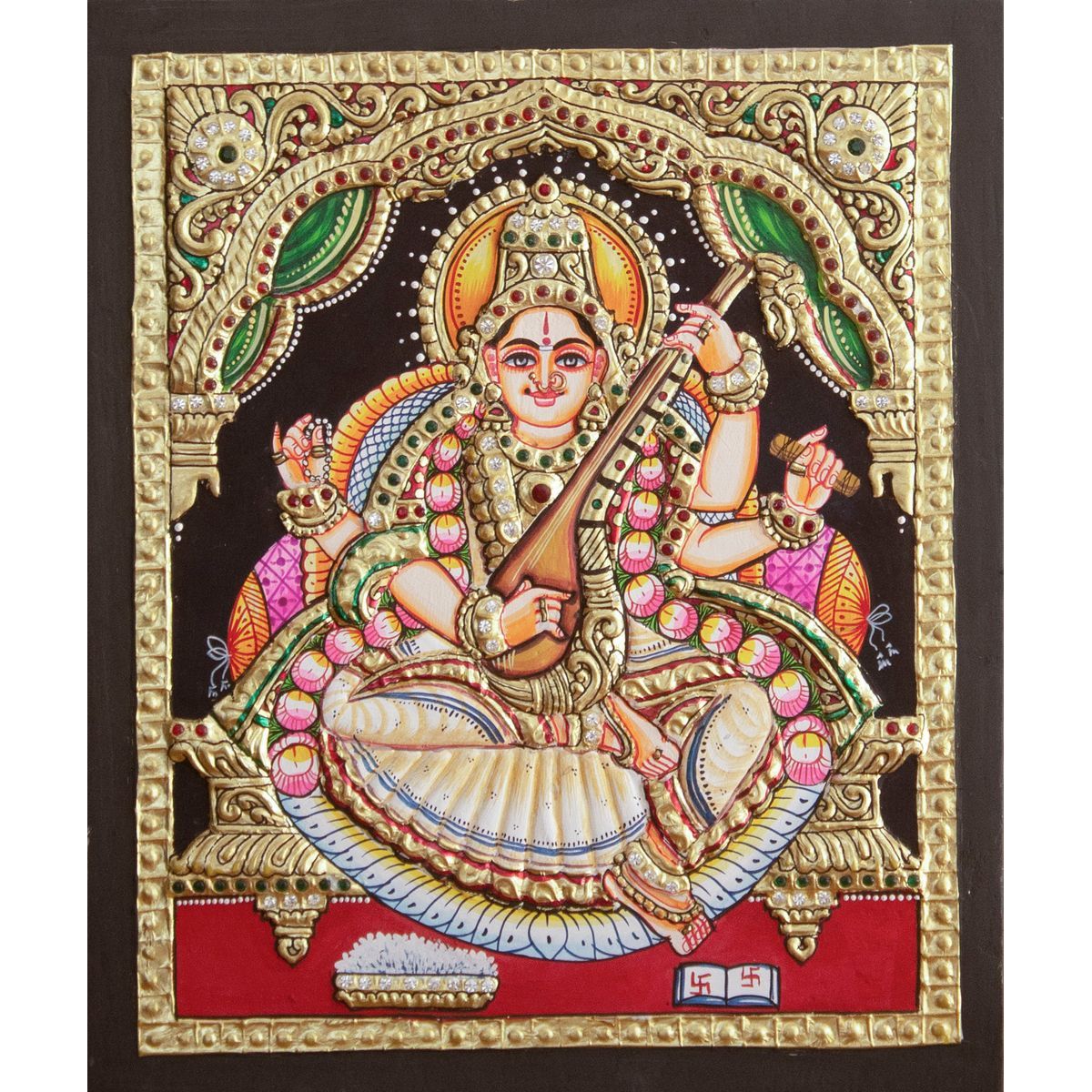 TANJORE PAINTING SARASWATHI