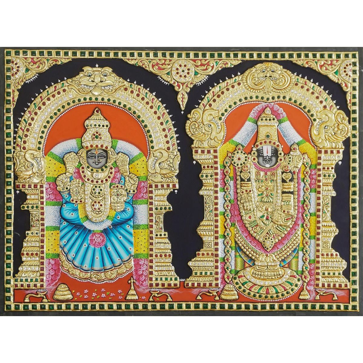 TANJORE PAINTING BALAJI SIDE PADMAVATHI
