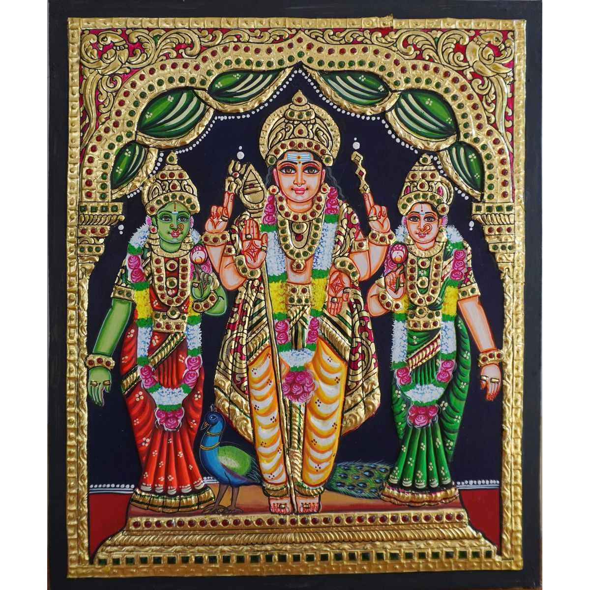 TANJORE PAINTING MURUGAN VALLI DEVAYANI