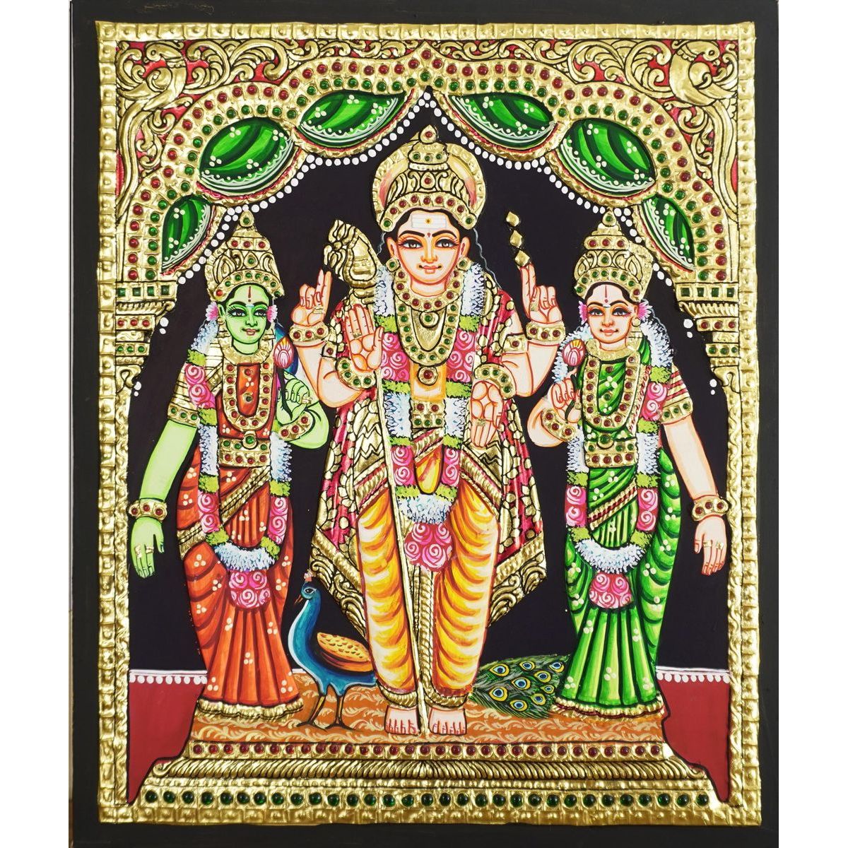 TANJORE PAINTING MURUGAN VALLI DEVANI