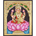 TANJORE PAINTING LOTUS LAKSHMI