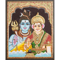 TANJORE PAINTING SHIVA PARVATHI