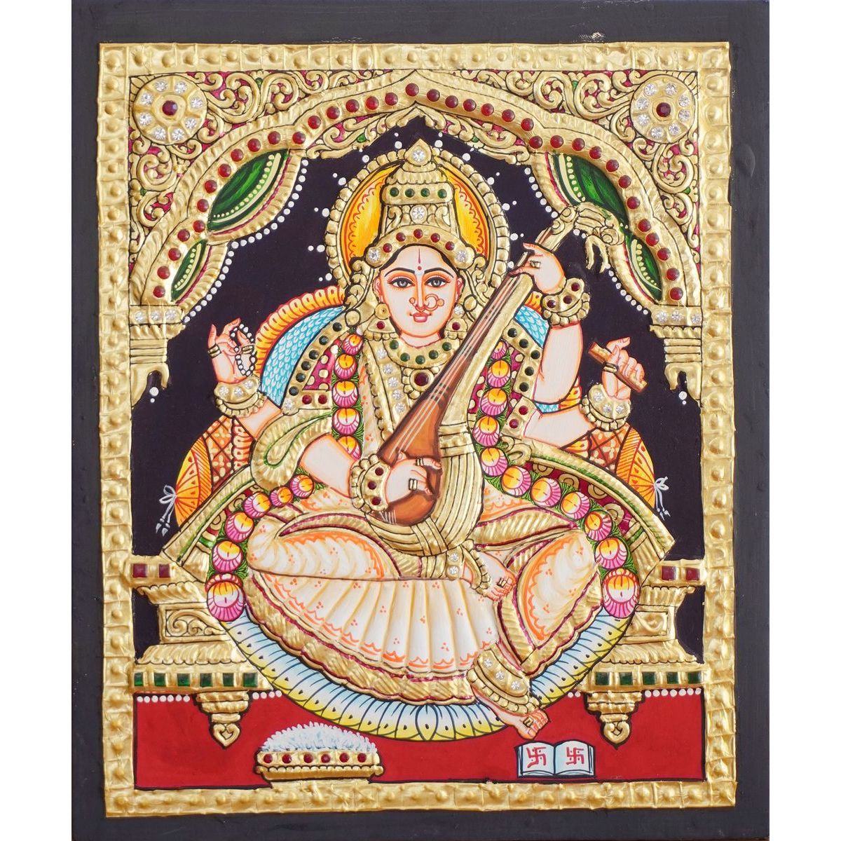 TANJORE PAINTING SARASWATHI