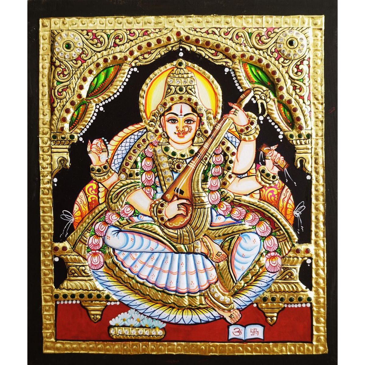 TANJORE PAINTING SARASWATHI