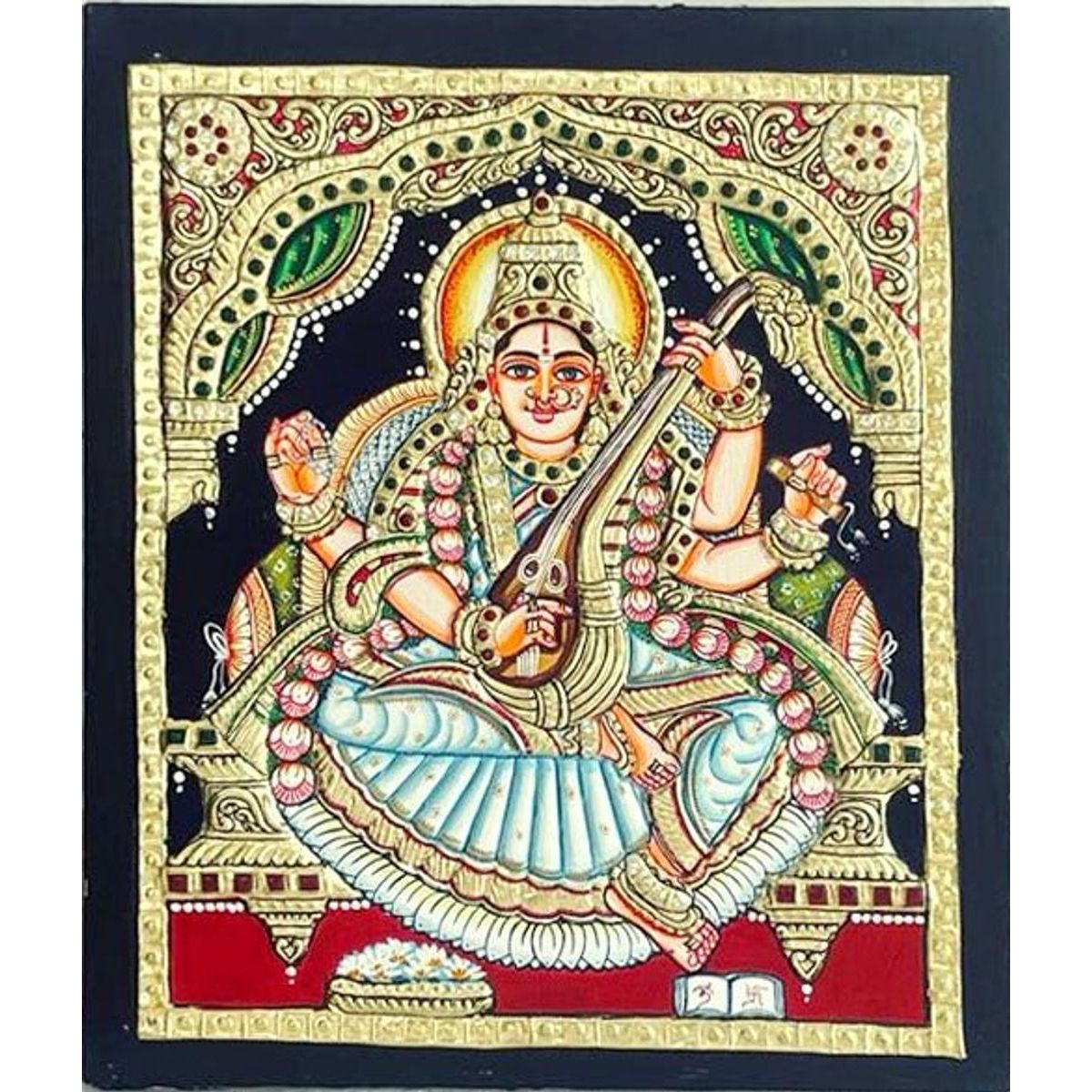 TANJORE PAINTING SARASWATHI