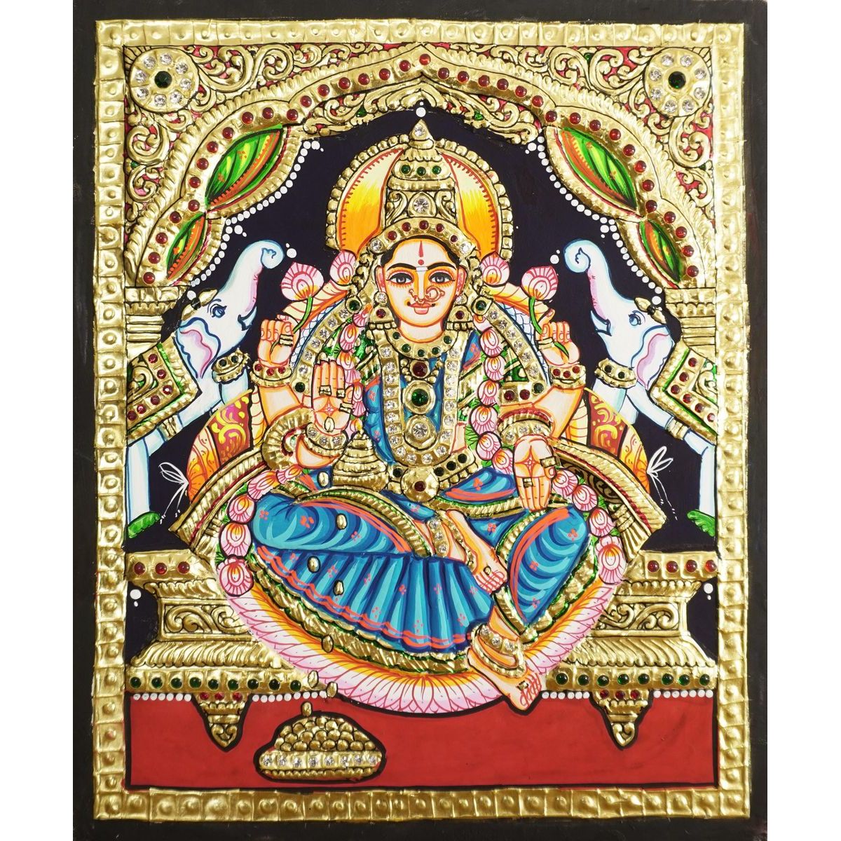 TANJORE PAINTING GAJA LAKSHMI
